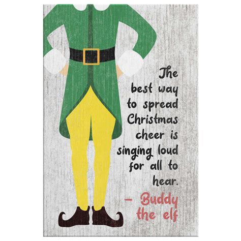 Buddy The Elf Premium Christmas Canvas Buddy The Elf The Elf