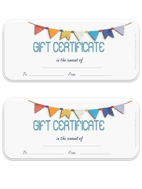 Printable Gift Certificates Template Doctemplates