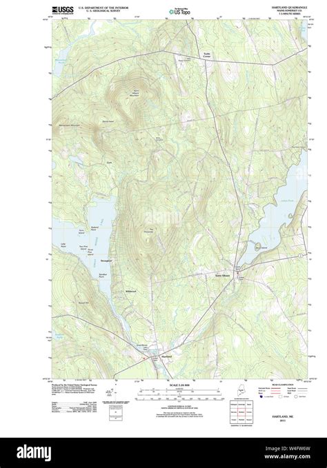 Maine Usgs Historical Map Hartland 20110906 Tm Restoration Stock Photo
