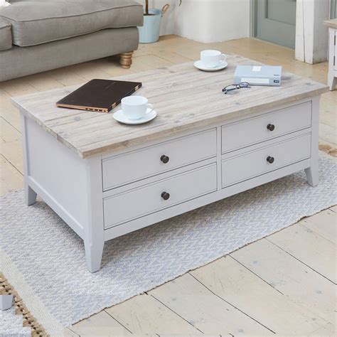 Signature Grey Large Coffee Table 1000 Solid Wood Coffee Table