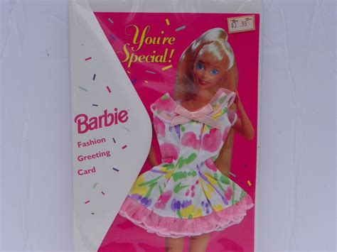 Vintage Mattel Barbie 1994 Fashion Greeting Card Vintage Etsy Canada Barbie Vintage Barbie