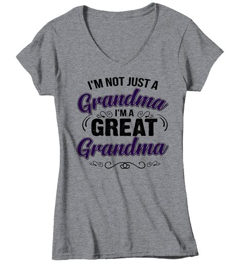 Womens Great Grandma T Shirt Not Just Grandma Great Etsy