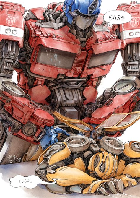 Optimus Prime And Bumblebee Transformers And More Drawn By Xiangbei