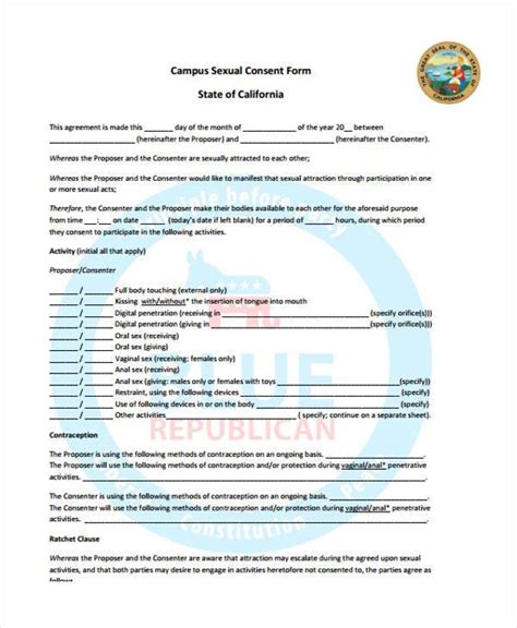 free 7 sample sexual consent forms in pdf ms word