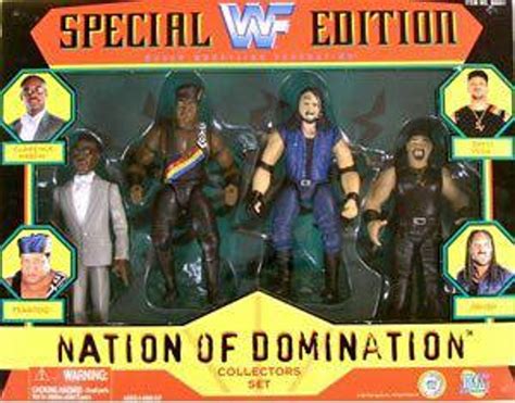 Wwe Wrestling Wwf Nation Of Domination Action Figure 4 Pack Jakks