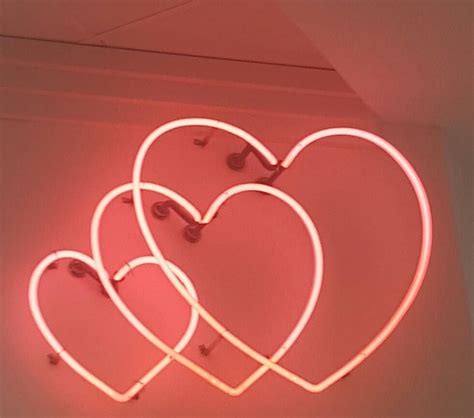 Hearts Neonheart Neonsign Neon Signs Peach Aesthetic Orange