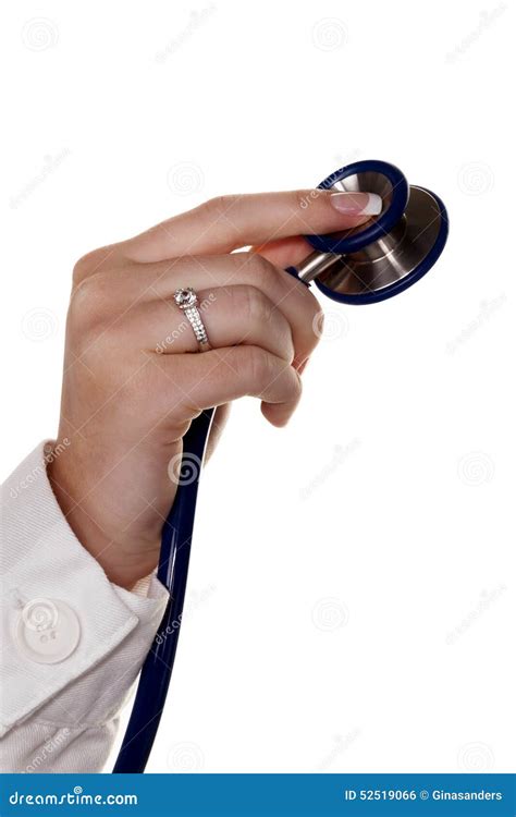 Hand With Stethoscope Stock Photo Image Of Doctor Correctly 52519066