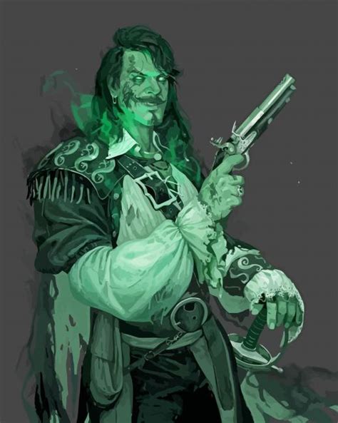 Undead Pirate Paint By Numbers Pbn Canvas