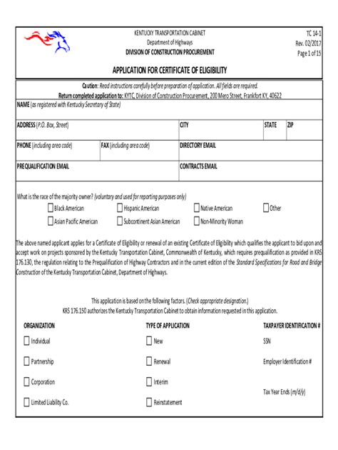 2017 2023 Form Ky Tc 14 1 Fill Online Printable Fillable Blank