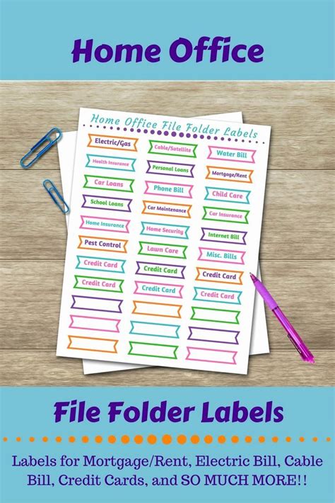 Printable File Folder Labels Printable World Holiday