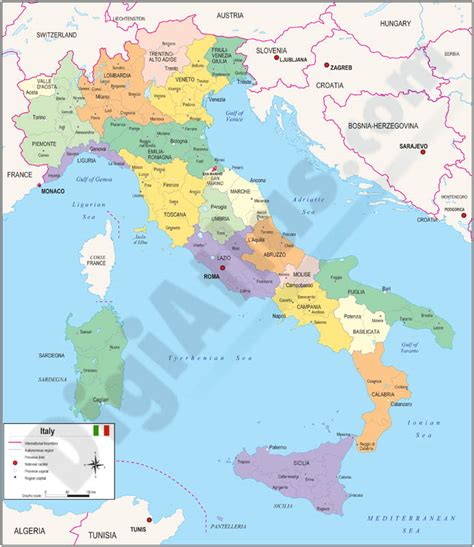 Mapa De Italia Satelital