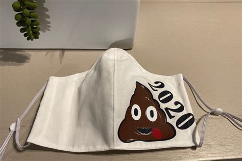 Poop Emoji Mask Reusable Cotton Face Mask Etsy