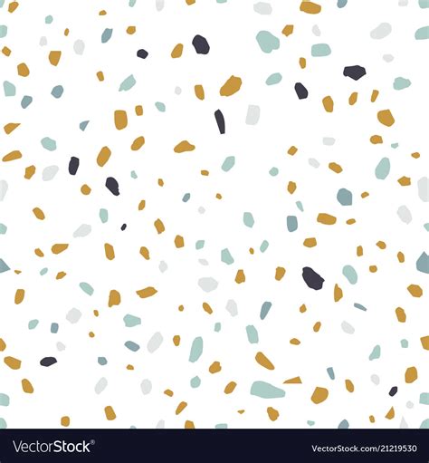 Terrazzo Texture Or Tile Seamless Pattern Vector Image