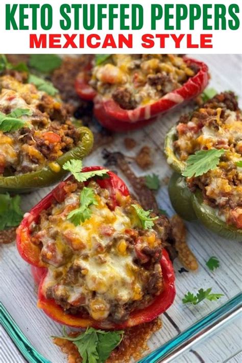 Try these keto chicken enchiladas with homemade keto enchilada sauce next! Easy Keto Stuffed Peppers (Mexican Style) - Curbing Carbs