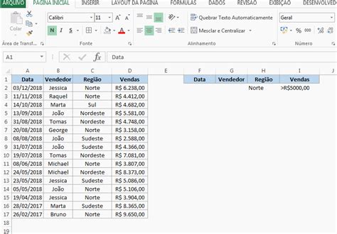Filtro Avançado do Excel Como usar Excel Easy