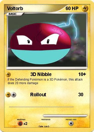 Pokémon Voltorb 60 60 3d Nibble My Pokemon Card