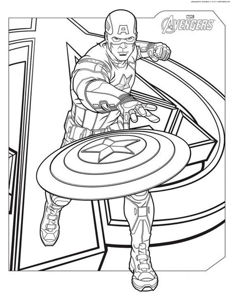 Capitan america para colorear | Avengers para colorear, Dibujos para