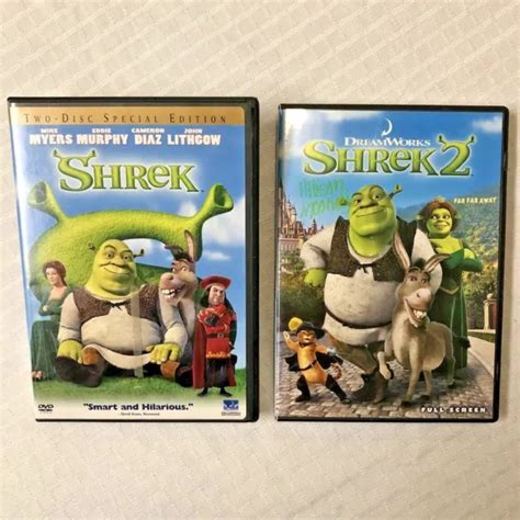 Shrek And Shrek 2 Voices Of Mike Myers Eddie Murphy Cameron Diaz And
