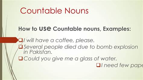 Difference Between Countable And Uncountable Nouns Youtube