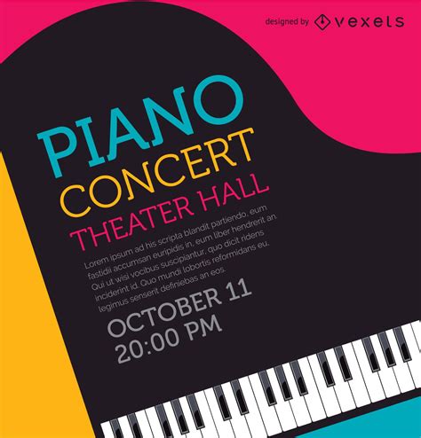 Music Piano Concert Poster Vector Download
