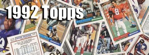 Beginner's guide to football card collecting. Buy 1992 Topps Football Cards, Sell 1992 Topps Football Cards: Dean's Cards