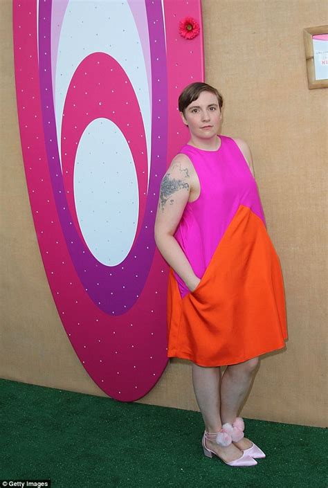 Lena Dunham Dons Pink And Orange Dress At Thr Pink Sunset Cocktail