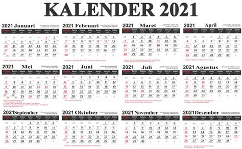 Kalender 2021 Lengkap Dengan Hijriyah Pdf Download Kalender 2020