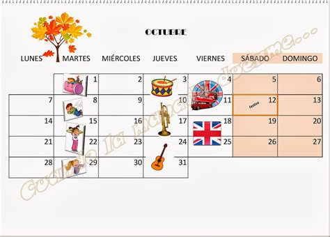 Noviembre Halloween Preescolar Calendario Preescolar