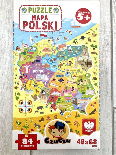 CZU CZU PUZZLE mapa świata mapa Polski świetny komplet Konin OLX pl