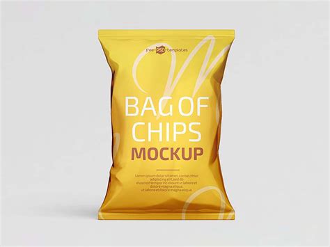 chips bag mockup psd