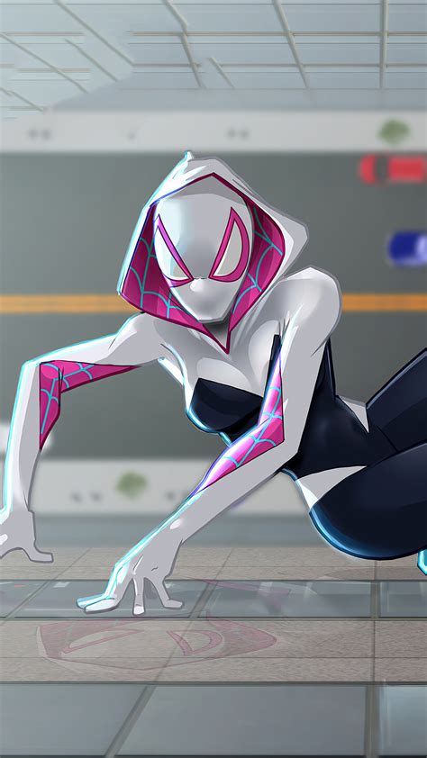 Spiderman Into The Spider Verse Gwen Stacy Superheroes 4k Animated