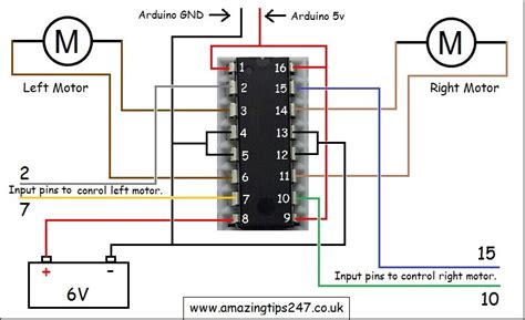 Circuit Diagram Of L293d Motor Driver And How To Wire It Up Amazing