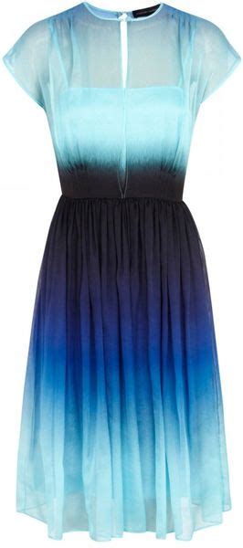 Jonathan Saunders Carlton Printed Silk Dress In Blue Lyst