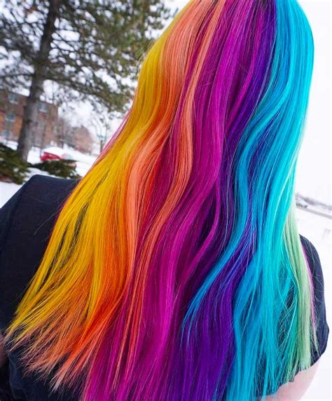 17 Rainbow Hair Color Ideas Multicolored Rainbow Hair Colors Inspiration