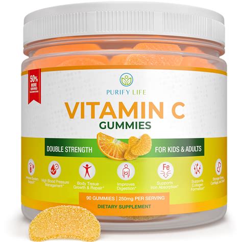 Vitamin C Gummies For Kids And Adults Bulk 90 Gummies 250mg Immune