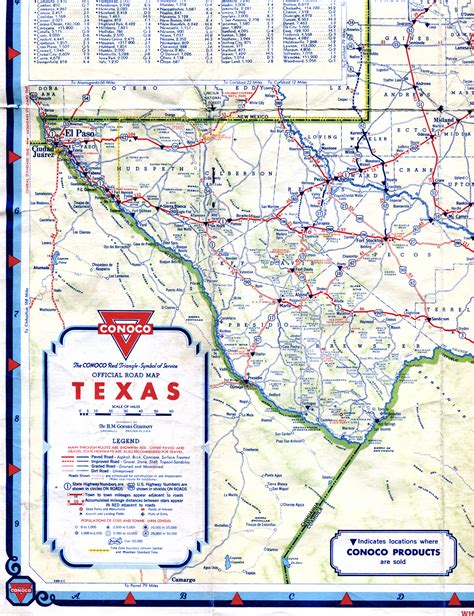 West Texas Road Map California Southern Map