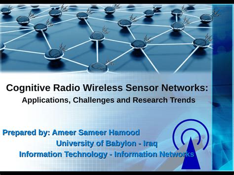Pdf Cognitive Radio Wireless Sensor Networks