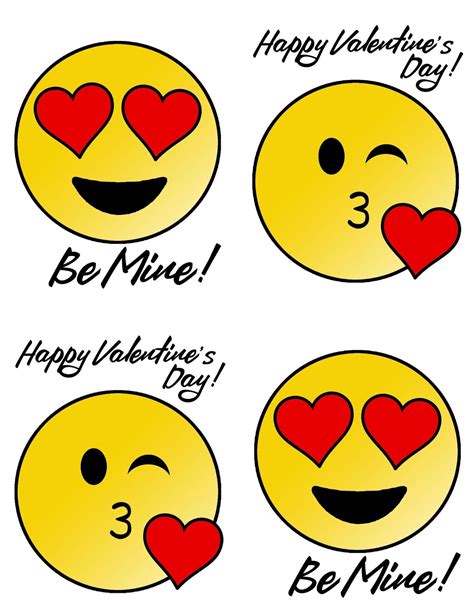 Emoji Valentines With Free Printable Emoji Valentines Valentines
