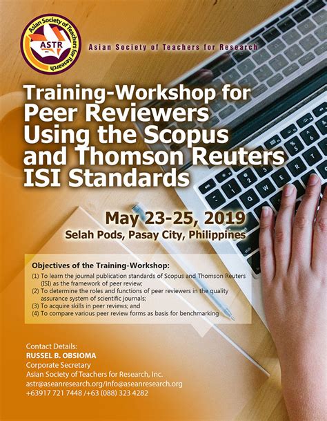 Asean Research Organization Training Workshop For Peer Reviewers