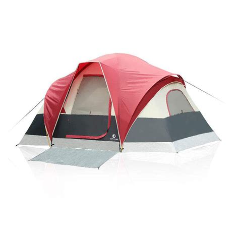 Outbound 8 Person Season Easy Up Camping Dome Tent With Rainfly And
