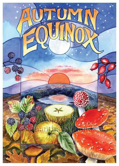 Autumn Equinox Card Celtic Wheel Of The Year Autumnal Equinox