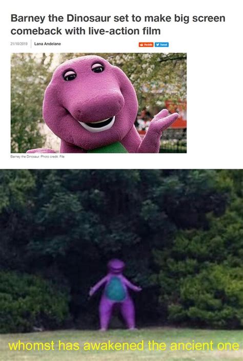 Barney The Dinosaur Meme