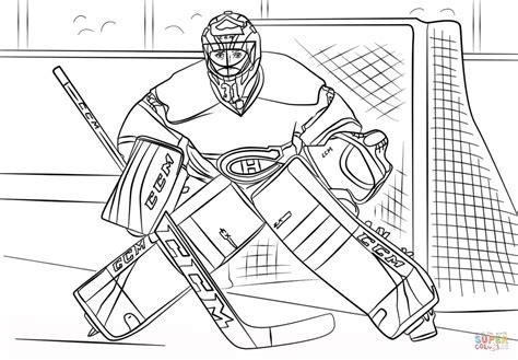 Coloriage Carey Price Coloriages à imprimer gratuits Sports coloring pages Hockey drawing