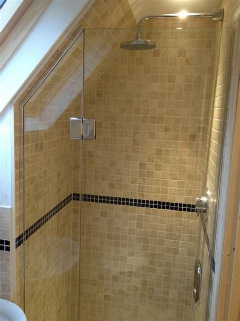 The picture below shows a vintage eclectic inspired bath. Loft & Sloping Ceiling Showers - Glass360 - Specialist and ...