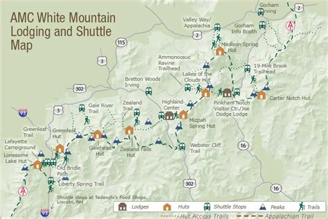 33 White Mountains Trail Map Maps Database Source