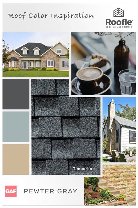 Roof Color Inspiration GAF Timberline HDZ Pewter Gray Shingle Colors