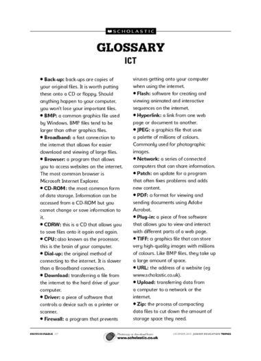 Glossary Of Computer Terms Pdf
