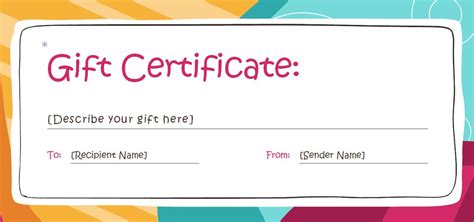 Simply download, fill in on your pc, print and give to your loved ones! 173 Free Gift Certificate Templates You Can Customize