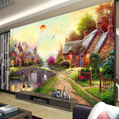 Mural Scenery Wall Painting 800x800 Wallpaper