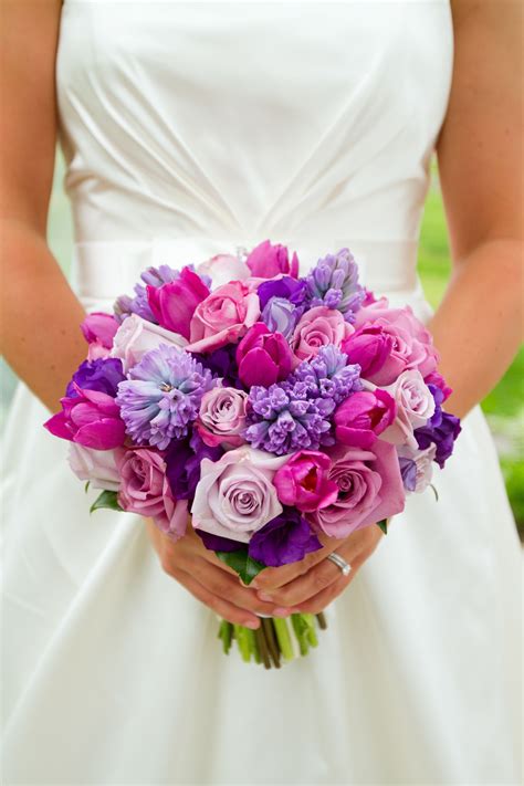 Gorgeous Pink And Purple Bridal Bouquet By Blossoms Of Burlington